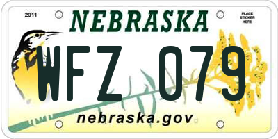 NE license plate WFZ079
