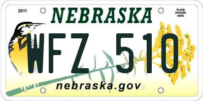 NE license plate WFZ510