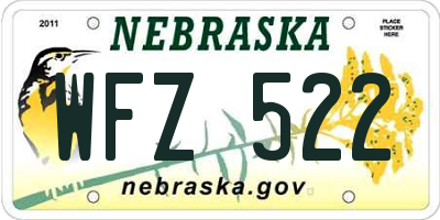 NE license plate WFZ522
