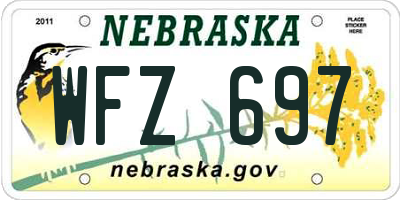 NE license plate WFZ697