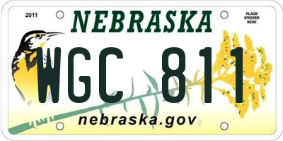 NE license plate WGC811