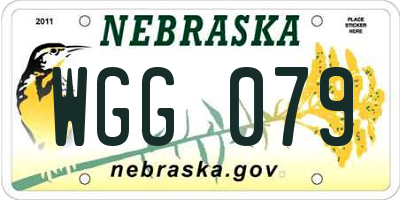 NE license plate WGG079