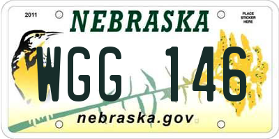 NE license plate WGG146