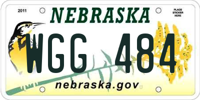 NE license plate WGG484