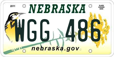 NE license plate WGG486