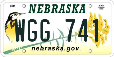 NE license plate WGG741