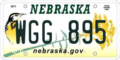 NE license plate WGG895