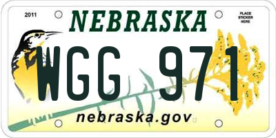 NE license plate WGG971