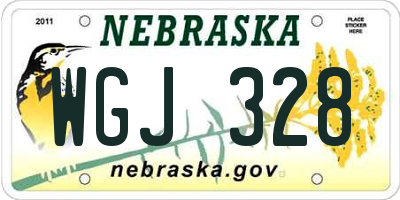 NE license plate WGJ328