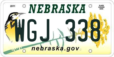 NE license plate WGJ338