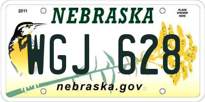 NE license plate WGJ628