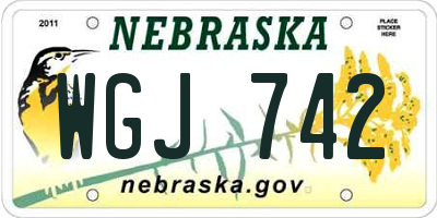 NE license plate WGJ742