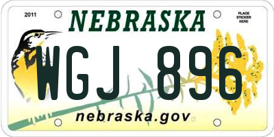 NE license plate WGJ896