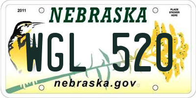 NE license plate WGL520