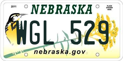 NE license plate WGL529