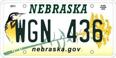 NE license plate WGN436