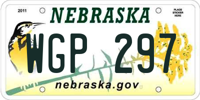 NE license plate WGP297