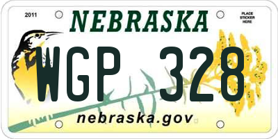 NE license plate WGP328