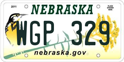 NE license plate WGP329