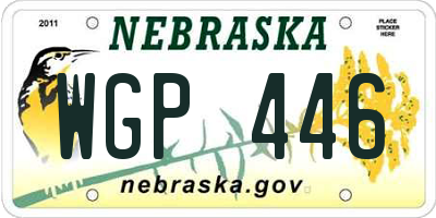 NE license plate WGP446