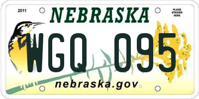 NE license plate WGQ095