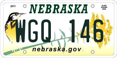 NE license plate WGQ146