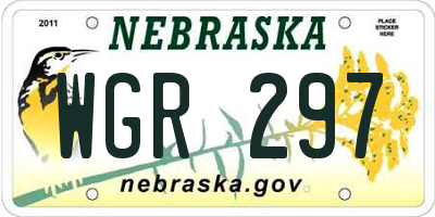 NE license plate WGR297
