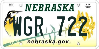 NE license plate WGR722