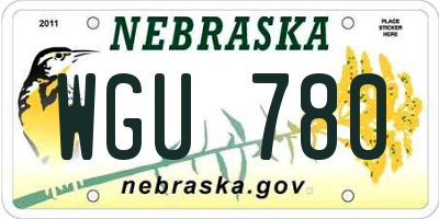 NE license plate WGU780