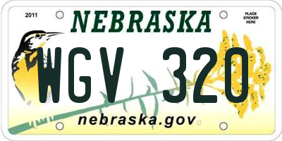 NE license plate WGV320