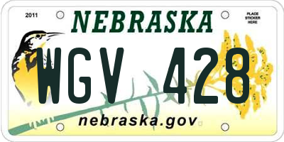 NE license plate WGV428