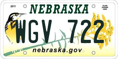 NE license plate WGV722