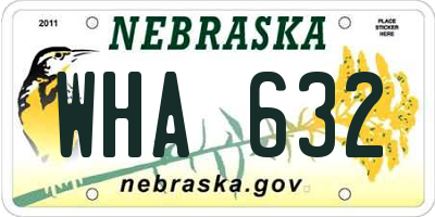 NE license plate WHA632