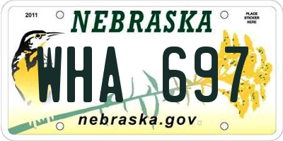 NE license plate WHA697