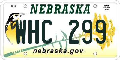 NE license plate WHC299