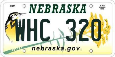 NE license plate WHC320