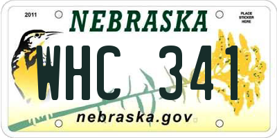 NE license plate WHC341