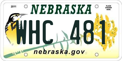 NE license plate WHC481