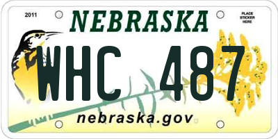 NE license plate WHC487