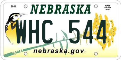 NE license plate WHC544