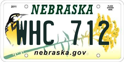 NE license plate WHC712