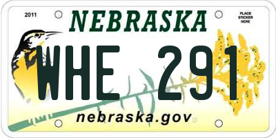 NE license plate WHE291
