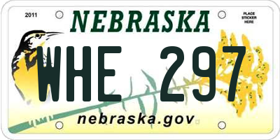 NE license plate WHE297