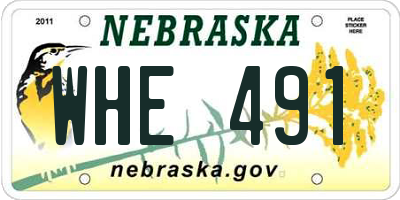 NE license plate WHE491