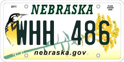NE license plate WHH486