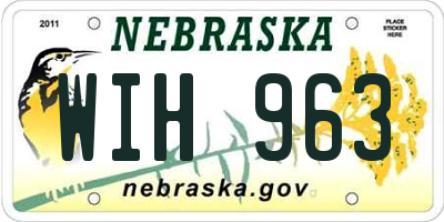 NE license plate WIH963