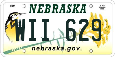 NE license plate WII629