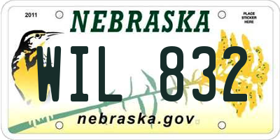 NE license plate WIL832