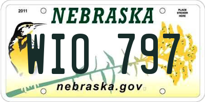 NE license plate WIO797