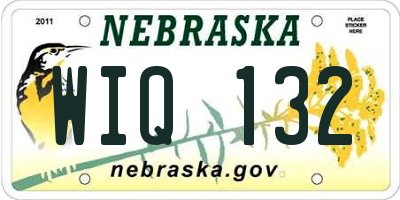 NE license plate WIQ132